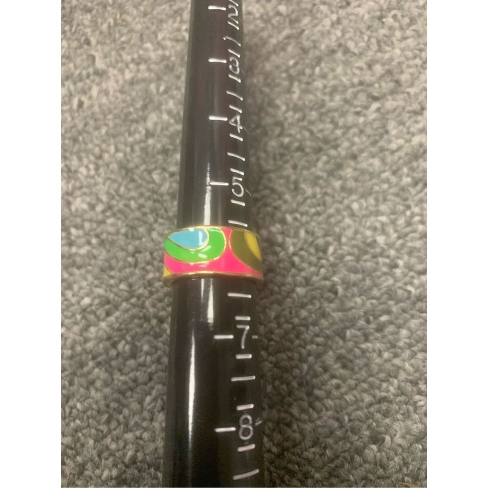 Oil Paint Patterned Ring - Picture 2 of 4